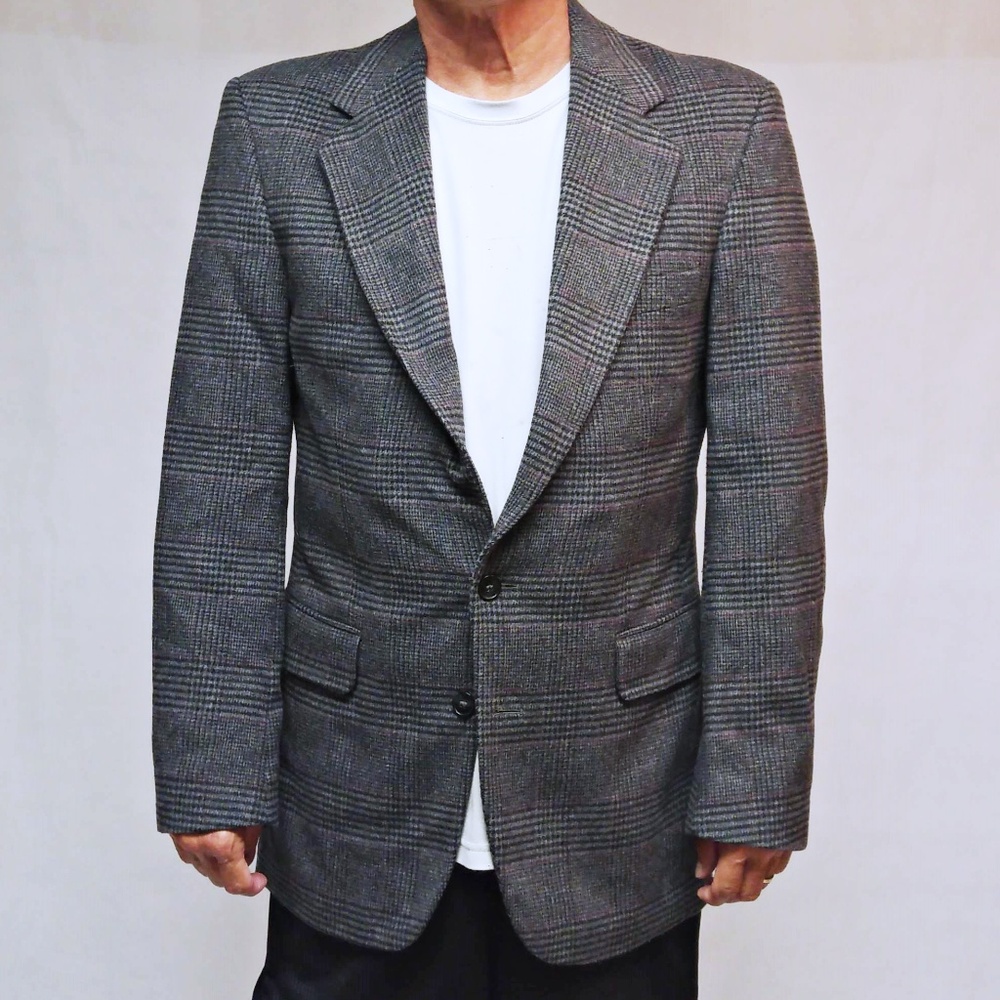 Gray Herringbone Camel Hair Blend Mens Sport Coat